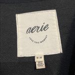 Aerie  THE CHILL CREWNECK SWEATSHIRT BLACK OVERSIZED GHOST HALLOWEEN MEDIUM Photo 3