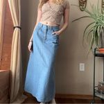 Honors Vintage Denim Maxi Skirt Blue Size 10 Photo 5
