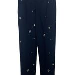 Madewell NWOT  MWL Airyterry Floral Embroidered Tapered Sweatpants Navy Size XXS Photo 7