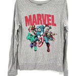 Marvel  Size Medium Shirt Gray‎ Long Sleeve Tee Graphic Print Avengers Casual Photo 0