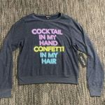 Wildfox Cocktail In My Hand Graphic Pullover Sweatshirt Photo 0