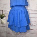 Red Haute Gauze Weave Cotton Blend Mini Dress / Tunic | Medium Photo 3