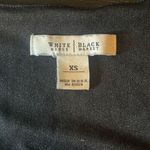 White House | Black Market WHBM Black Knee Length Silk Accent Shift Dress XS LBD Photo 4