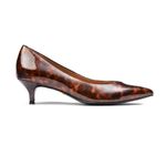 Vionic  Josie Tortoiseshell Patent Kitten Heel Pumps Wide 8.5 Comfort Pointed Toe Photo 1