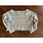 Free People Free‎ People Womens Cropped Sweater Cotton Blend Gray Size Small Pockets Photo 4