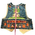VINTAGE Women's Halloween Haunted House Reversible Quilted Handmade Vest Size XL Photo 6