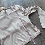 Yogalicious  heavenly rib Tara crop long sleeve‎ top in cream Photo 2