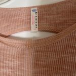 Free People FP Movement ribbed peach pink long sleeve keyhole back shirt SMALL Photo 4