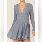 Free People WOMEN'S ALL YOURS LONG SLEEVE MINI DRESS - Light Blue - XS - NWT Photo 5