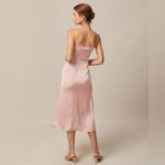RIHOAS The Pink Bodycon Satin Cami Midi Dress XS Photo 3