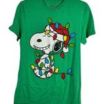 Peanuts Snoopy Green Graphic T Photo 0