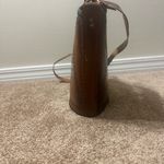 Vintage Hand Tooled Leather Purse Shoulder Strap Bucket Name Shirley Turn Lock Brown Photo 7