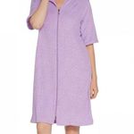 Stan Herman Woman's French Terry Break-Away Short Zip Robe A301850 Lavender NWT Photo 0