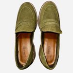 Blondo EUC  Waterproof Leather Dulce Olive Green Chunky Wedges - 8 Photo 4