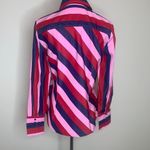 Tommy Hilfiger Blue Pink Red Striped Button Up Shirt Sz Medium Photo 1