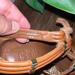 Tory Burch Audrianna Knotted Leather Heeled Sandals Dressy - Tan Size 8M Photo 3