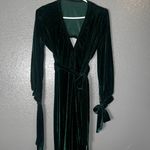 Women’s Green Velvet Ruched Long Sleeve Bodysuit Off Shoulder Party Clubwear Photo 1