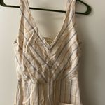 Monteau Los Angeles small linen blend women’s dress pinstripes Photo 6