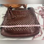 Isabella Fiore Brown and Cream Woven Hobo Bag Photo 5