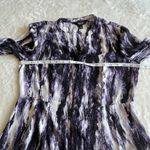 Vera Wang Simply  Tie Dye Abstract Print Blouse Womens S Purple‎ Handkerchief Hem Photo 5