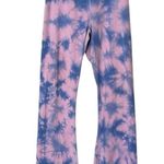 PINK - Victoria's Secret VS PINK TIE DYE BELL BOTTOM CRISS CROSS FRONT LEGGINGS Photo 0
