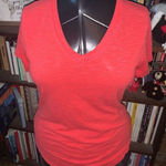 Z Supply v-neck knit S slub basic normcore coral T-shirt Photo 0