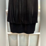 Eliza J  Black Whimsigoth Velvet Formal Cocktail Dress Bubble Hem Size 6 Small Photo 2