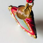 Anthropologie Azul Magenta Beaded with Pearls and rhinestones Drop Earrings Photo 3