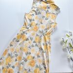 Rachel Parcell NEW  Sleeveless Floral Midi Shirt Dress Ivory Yellow Photo 12