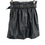 Lulus Black Belted Faux Leather Mini Skirt XS New Photo 2