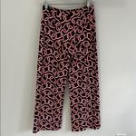 Maeve Anthropologie  The Colette Ponte Wide Leg Pants Red Navy Photo 4