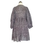 Banana Republic Womens Dress Size XS Tunic Babydoll Brown Puff Sleeve Mini Fall Photo 2