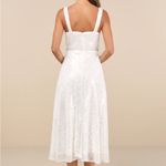 Lulu’s Exceptionally Glamorous White Sequin Pearl Bustier Midi Dress Size XS Photo 2