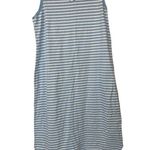 Time & Tru Light Blue & White Striped Sleeveless Dress Photo 7