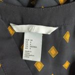 H&M Womens Shirt Dress Diamond Print Button Tie Waist Sleeveless Black Size 4 Photo 9