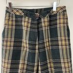 Vintage 80s Grey Brown gold Wool Plaid Cropped Cuffed Trousers pants womens S 26 Photo 60