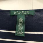 Lauren Ralph Lauren women’s 3/4 sleeve crew neck nautical blouse blue XL Photo 2