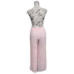 Salty Lemon  Pink Gauze Palazzo Wide Leg Pants Women’s L Beach Coastal Boho Hippie Photo 4