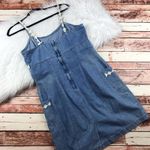 Vintage 1990’s Y2K‎ daisy embroidered denim dress Size L Photo 4