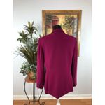 Kasper ASL Women Jacket 12 Purple Contrasting Trim Lapel Notch Collar Pockets Photo 3