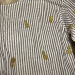 The Impeccable Pig  heathered grey/white striped crop top sz small Photo 2