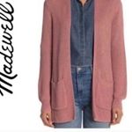 Madewell dusty rose long sleeve open ribbed cardigan with pockets Photo 1