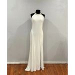 Mac Duggal New 25572 Beaded Halter Jersey Evening Gown white Dress 6 Photo 3