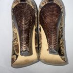 Michael MICHAEL KORS Snakeskin Leather Pumps High Heel Shoes Brown Black 10M Size 10 Photo 10