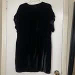 Current/Elliott NWOT crushed black velvet ruffle sleeve shirt dress size small 2 Photo 5