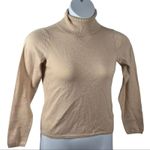 New York & Company Y2K Rose Gold Glitter Fitted Turtleneck Sweater Size Small Pink Photo 2