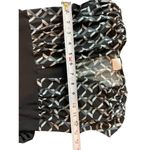 Suzy Shier VTG 90s Y2K Black Geometric Short Sleeve Empire Waist Top XS 2000s Photo 8