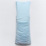 ZARA  Light Blue Polka Dot Mini Dress Photo 7