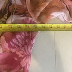 Maison Tara Floral Maxi Dress Sz 4 Pink Orange Chiffon Ruffle Wrap Style Photo 10