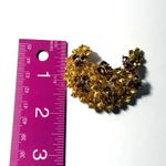 Vintage Crown Trifari Yellow & Amber Topaz Rhinestone Crescent Pin Brooch Photo 6